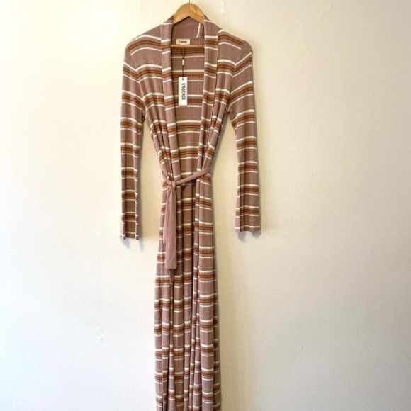 L’AGENCE METALLIC STRIPPED DUSTER CARDIGAN     NWOT - Picture 7 of 10